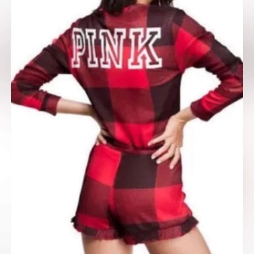 Victoria’s Secret red plain shorts romper pajamas